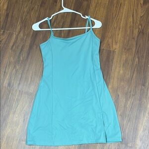 Teal Spaghetti Strap Dress